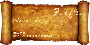 Pócsi Éva névjegykártya